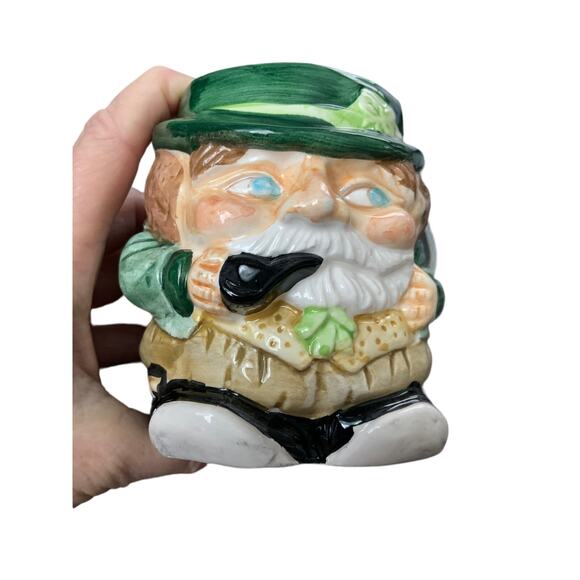 Vintage Holland Floral Inc 1993 Leprechaun with Pipe Planter 1990s - Picture 7 of 7